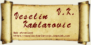 Veselin Kaplarović vizit kartica